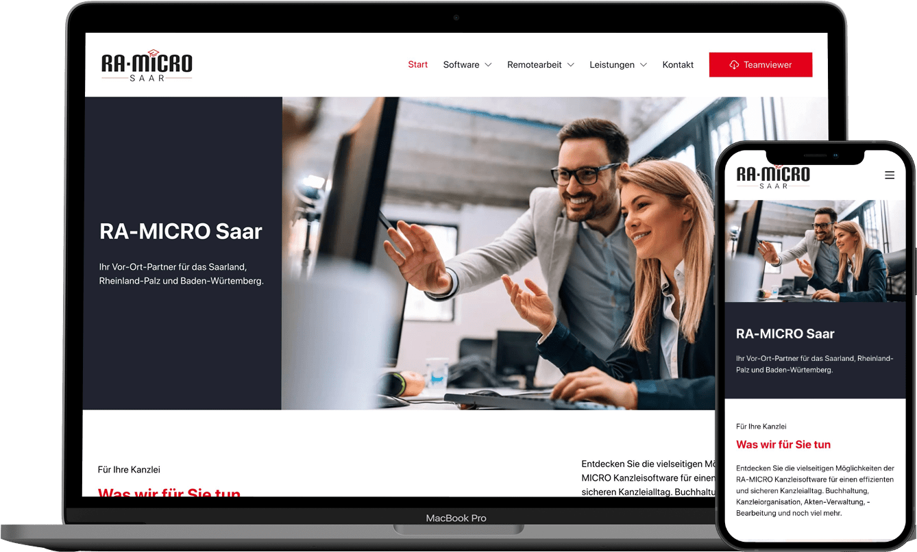 Mockup RA-MICRO Saar Website